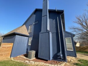 #417 Blue House & White Trim & Orange Door - Olathe (4)