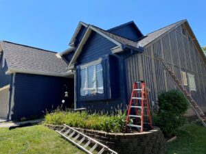 #542 Navy Blue & White Trim & Yellow Door - Overland Park (2)